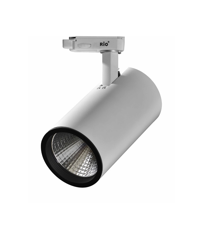 PROYECTOR P/RIEL LED 31W 3000K 40° CRI90 IP20 ORIENTABLE RIO.