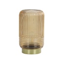 LAMPARA DE MESA LED LIPA GLASS BROWN 16*26.5cm LL.