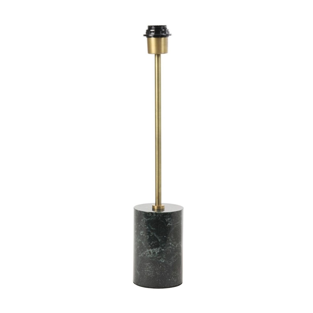 MARBLE LAMP BASE GREEN MARBLE+BRONZE ANTIGUO 10*51cm LL.