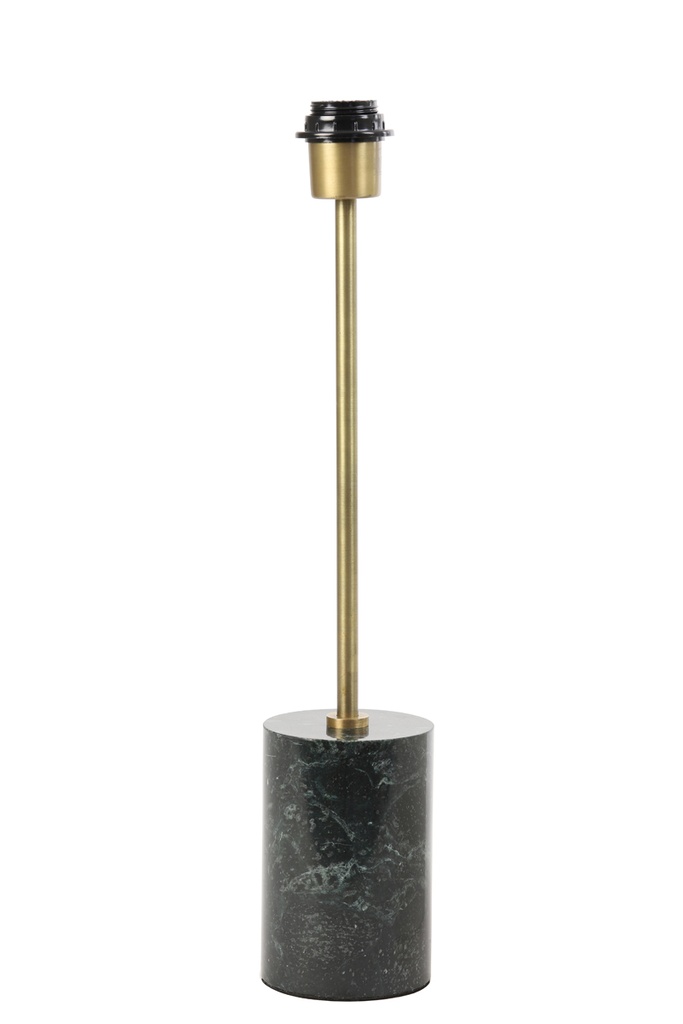 MARBLE LAMP BASE GREEN MARBLE+BRONZE ANTIGUO 10*51cm LL.