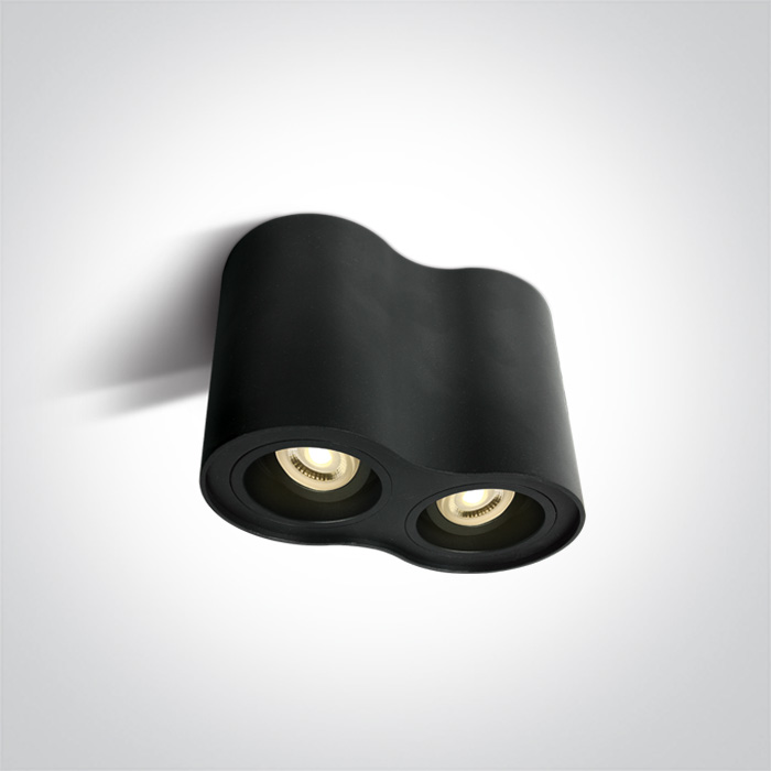 APLIQUE TECHO CIRC. 2xGU10 MAX.10W IP20 ONE LIGHT.