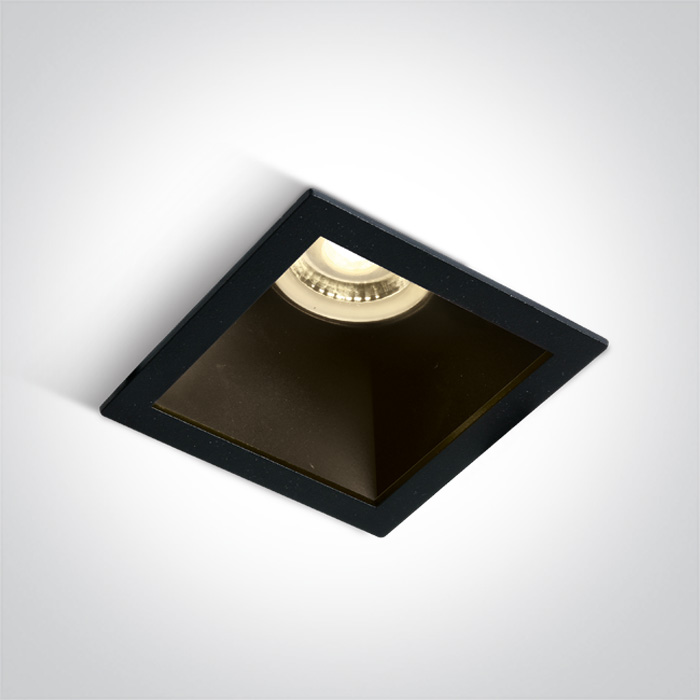 DOWNLIGHT CUAD. 1xGU10 MAX.10W IP20 ONE LIGHT.