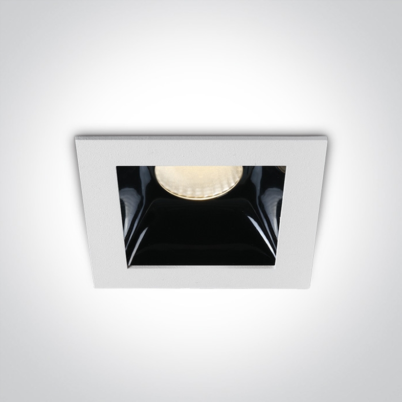 [250107BWW] DOWNLIGHT CUAD. LED 6,5W 3000K IP20 DIM. ONE LIGHT.