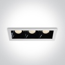 DOWNLIGHT REC. LED 3x6,5W 3000K IP20 DIM. ONE LIGHT.