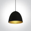 [263016ABBS] COLGANTE 1xE27 20W Ø30cm NEGRO REFLECTOR BRONCE ONE.