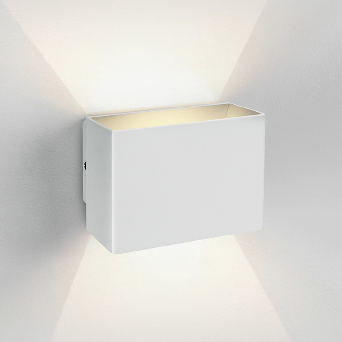 [267356WW] APLIQUE PARED REC. LED 5W 3000K IP54 ONE LIGHT. (Blanco)