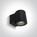 [267400AB] APLIQUE PARED 1xGU10 100-240V 10W IP54 NEGRO ONE.