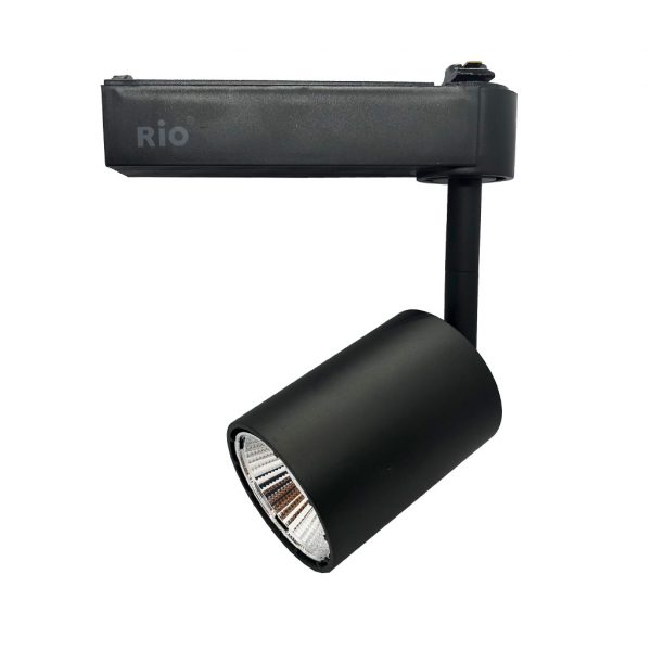 SPOT P/RIEL 9w 2700k 24°DIM. CRI90 NEGRO RIO.