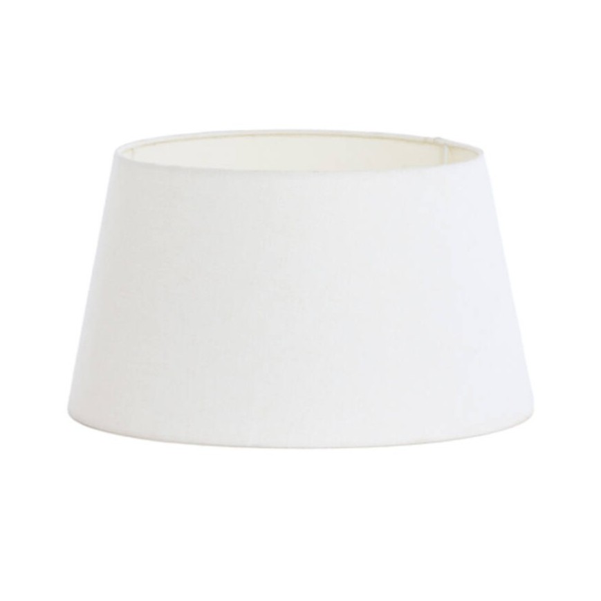 PANTALLA LIVIGNO TAMBOR EGG BLANCO ROUND 40-30-22CM.