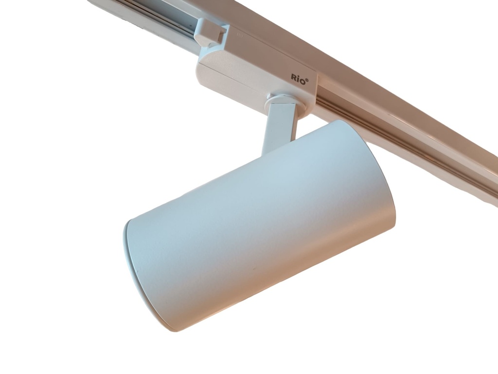 SPOT 1xGU10 50W PARA RIEL CILINDRO RIO W.