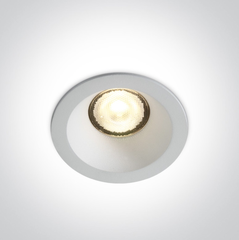 [210107WPWW] DOWNLIGHT CIRC. LED 7W 3000K IP65 DIM. ONE LIGHT. (Blanco)
