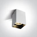 [212105NAW] APLIQUE TECHO REC. 1xGU10 MAX.10W IP20 ONE LIGHT. (Blanco)