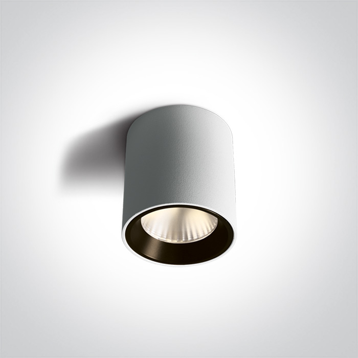[212107KWW] APLIQUE TECHO CIL. LED 7W 3000K IP20 DIM. ONE LIGHT. (Blanco)