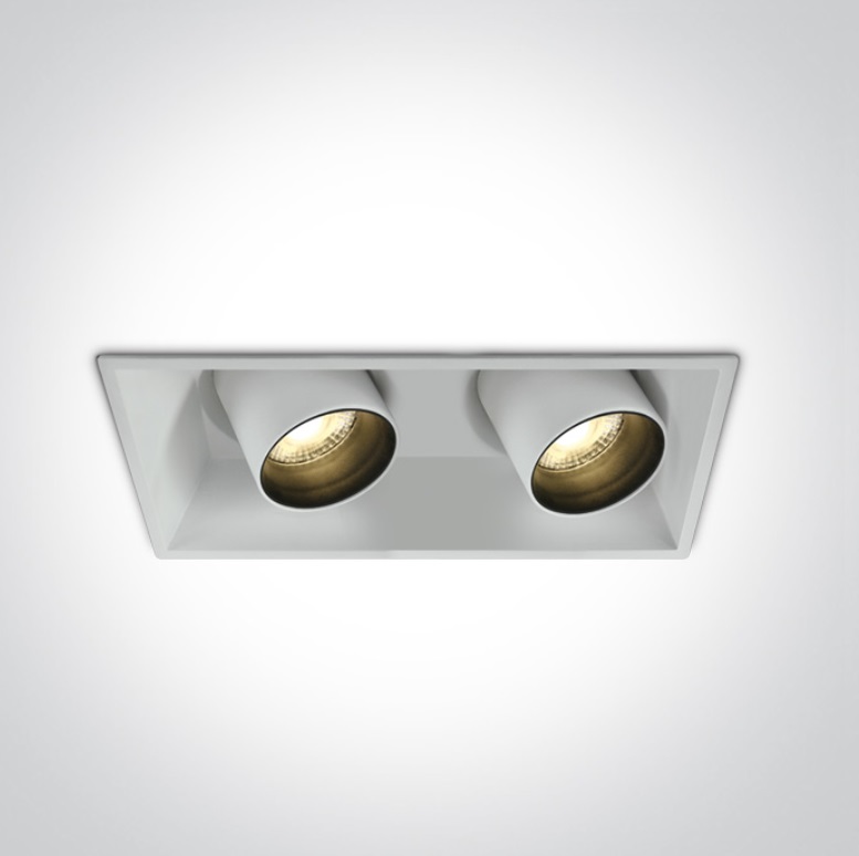 [251211CWW] DOWNLIGHT REC. LED 2x11W 3000K IP20 ONE LIGHT. (Blanco)