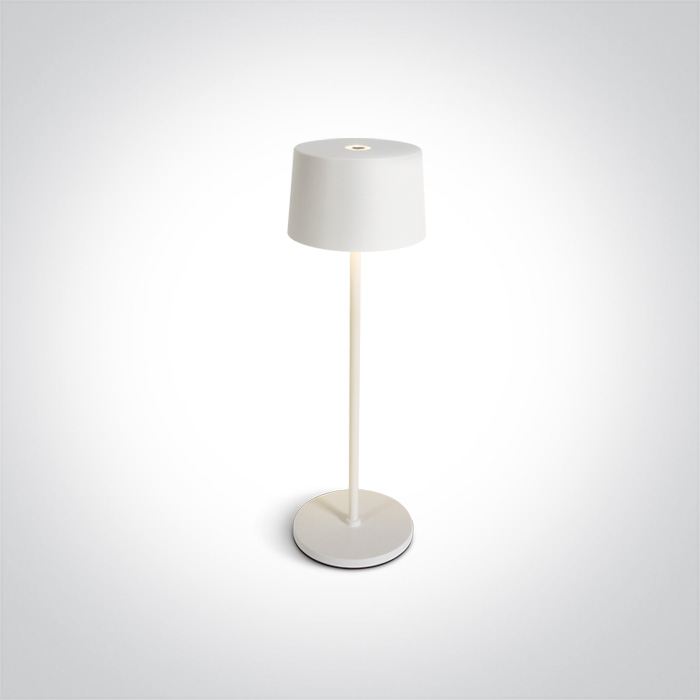 [261082AW] LAMPARA DE MESA LED 3,3W 3000K IP65 DIM. RECARGABLE USB ONE LIGHT. (Blanco)