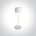 [261082AW] LAMPARA DE MESA LED RECARGABLE USB 3,3W 3000K IP65 DIM. ONE LIGHT. (Blanco)