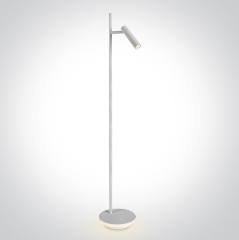 [261132BWW] LAMPARA DE PIE LED 3W+8W 3000K IP20 ONE LIGHT. (Blanco)