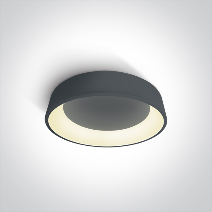 [262132NANW] APLIQUE TECHO CIRC. LED 32W 3000K IP20 ONE LIGHT. (Gris oscuro)