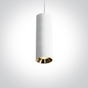 [263105MW] COLGANTE 1xGU10 10W IP20 CIL DIAM 7,5CM ONE. (Blanco)