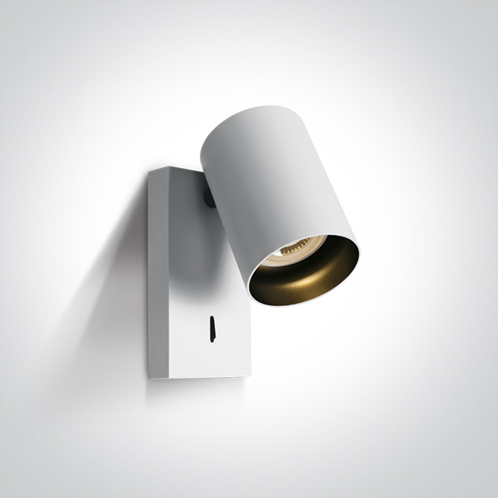 [265105NAW] APLIQUE PARED SPOT 1xGU10 MAX.10W IP20 SWITCH ON/OFF ONE LIGHT. (Blanco)