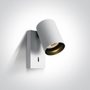[265105NAW] APLIQUE PARED SPOT 1xGU10 MAX.10W IP20 SWITCH ON/OFF ONE LIGHT. (Blanco)
