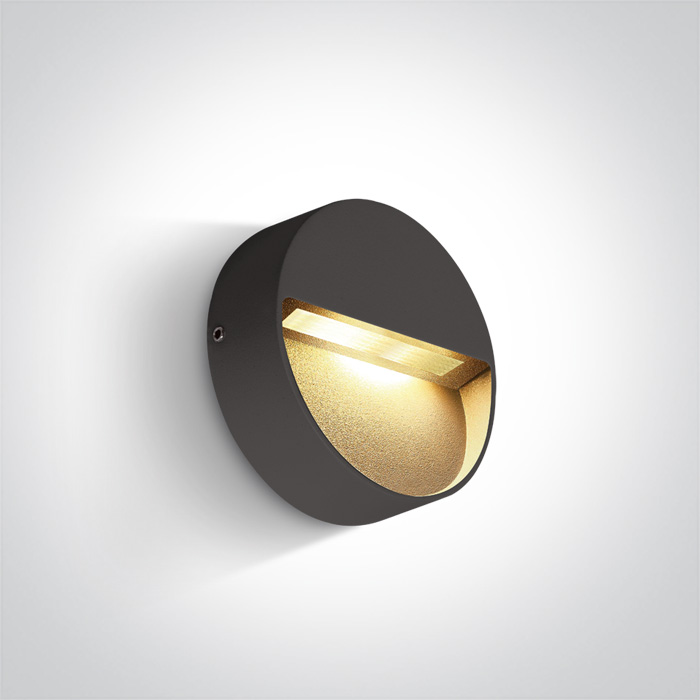 APLIQUE PARED CIRC. LED 3W 3000K IP54 ONE LIGHT.