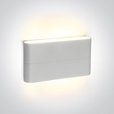 [267376AWW] APLIQUE PARED LED 2x6W 3000K 2x420lm IP54 240V REC. ONE LIGHT. (Blanco)