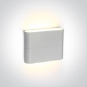 APLIQUE PARED REC. LED 2x3W 3000K IP54 ONE LIGHT.