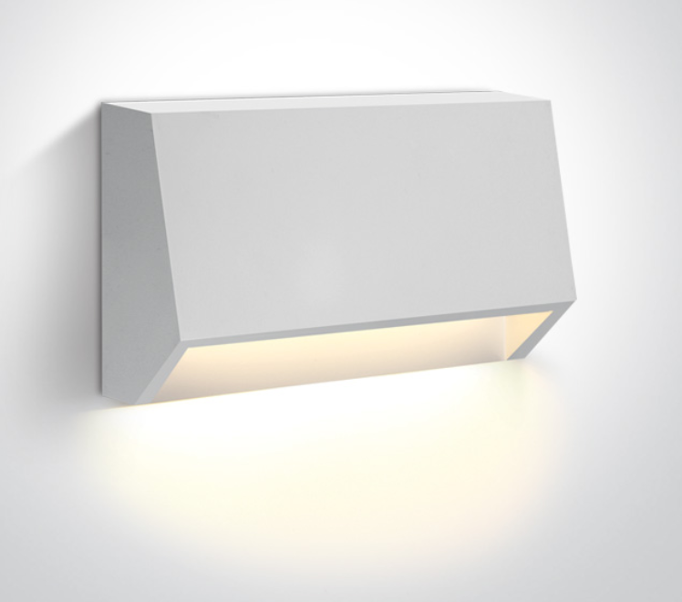 APLIQUE PARED REC. LED 1,5W 3000K IP65 ONE LIGHT.