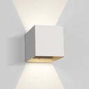 [267398CWW] APLIQUE PARED REC. LED 2x3W 3000K IP54 ONE LIGHT. (Blanco)