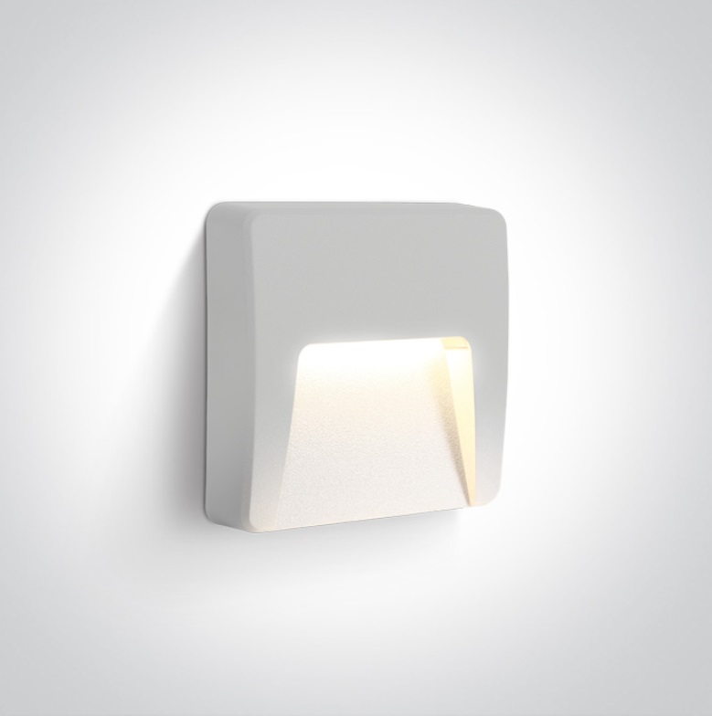 APLIQUE PARED CUAD. LED 3W 3000K IP65 ONE LIGHT.