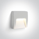 [267418WW] APLIQUE PARED CUAD. LED 3W 3000K IP65 ONE LIGHT. (Blanco)