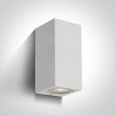 [267426AW] APLIQUE PARED 2xGU10 7W IP65 240V REC. ONE LIGHT. (Blanco)
