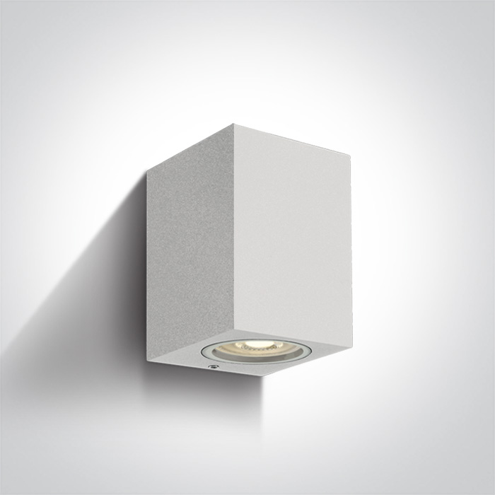 [267426W] APLIQUE PARED REC. 1xGU10 MAX.10W IP65 ONE LIGHT. (Blanco)