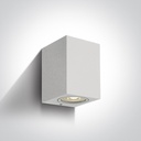 [267426W] APLIQUE PARED REC. 1xGU10 MAX.10W IP65 ONE LIGHT. (Blanco)
