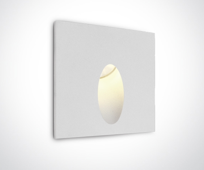 [268032WW] EMB. PARED CUAD. LED 3W 3000K IP54 ONE LIGHT. (Blanco)