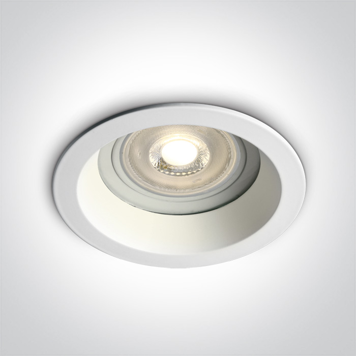 [210105R2W] DOWNLIGHT CIRC. 1xGU10 MAX.10W IP65 ONE LIGHT. (Blanco)