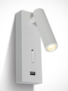 [65746AWW] APLIQUE PARED LED 3W IP20 LECTURA CON USB ONE. (Blanco)