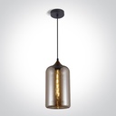 COLGANTE VIDRIO 1xE27 FIL. MAX.12W IP20 AMBAR ONE LIGHT.