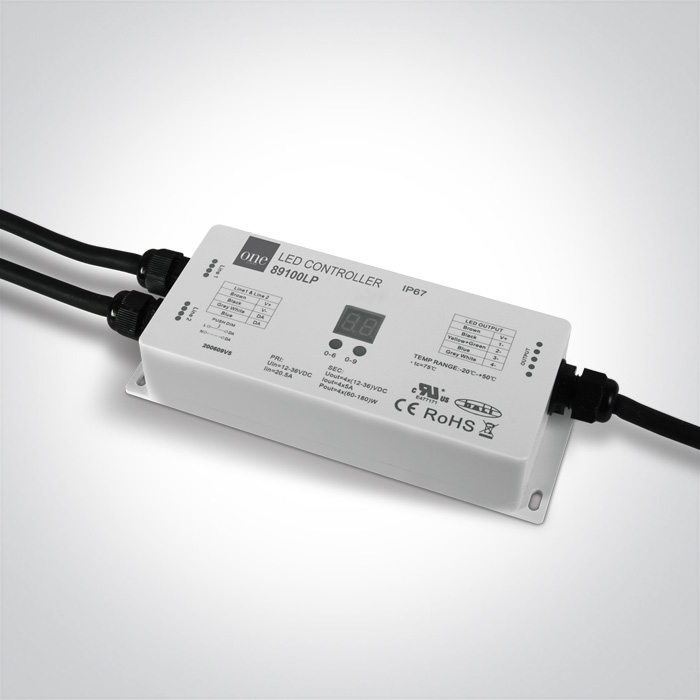 CONTROLADOR 4 CANALES DALI/PUSH DIM IP67 12-36V ONE LIGHT.