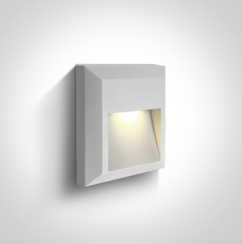 APLIQUE PARED CUAD. LED 2W 3000K IP65 C ONE LIGHT.