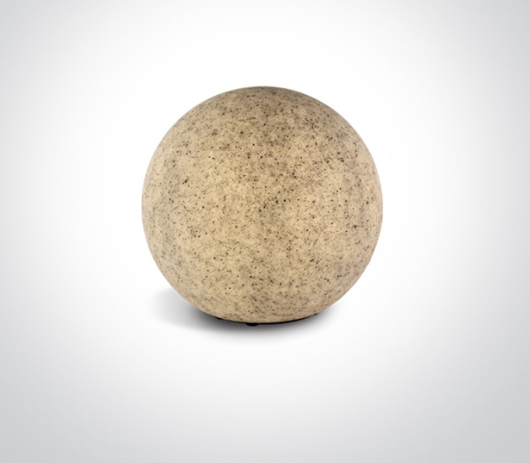 GLOBO SIMIL PIEDRA D=28 240V 1xE27 MAX 20W IP65 ONE.