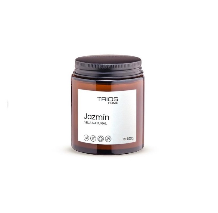 VELA DE SOJA AMBAR 100G JAZMIN TRIOS HOME