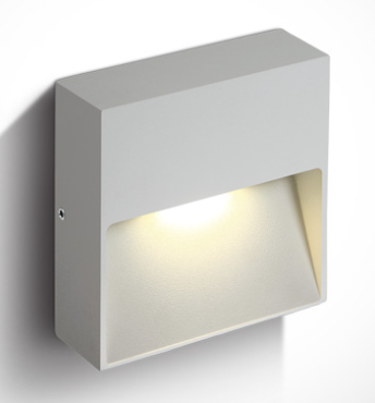 [267359AWW] APLIQUE PARED CUAD. LED 4W 3000K IP54 ONE LIGHT. (Blanco)