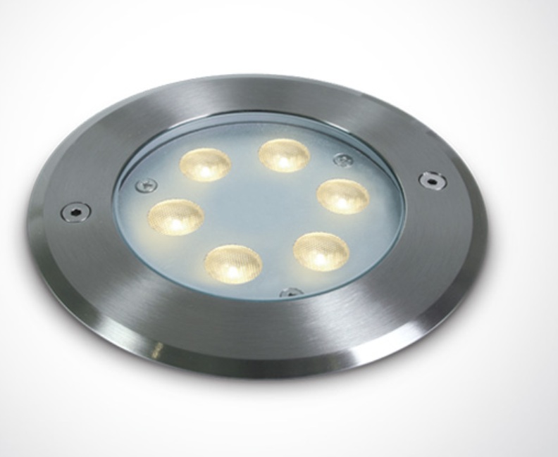 UPLIGHT CIRC. LED 6W 3000K IP68 DIM. ONE LIGHT.