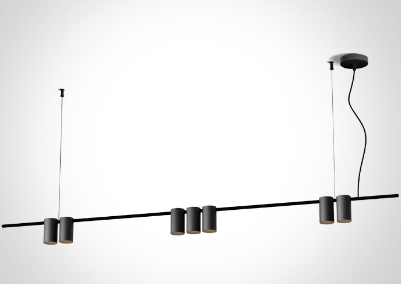 COLGANTE C/SPOTS 7xGU10 MAX.7W IP20 ONE LIGHT.