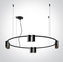 COLGANTE C/SPOTS CIRC. 10xGU10 MAX.7W IP20 ONE LIGHT.