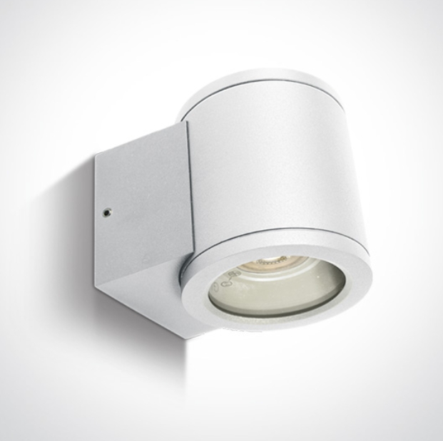 [267400AW] APLIQUE PARED CIL. 1xGU10 MAX.10W IP54 ONE LIGHT. (Blanco)