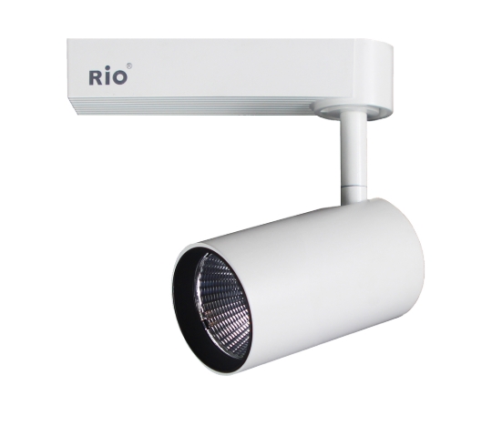[38LTM504WH] PROYECTOR P/RIEL LED 9W 2700K 24° CRI90 IP20 DIM. ORIENTABLE RIO. (Blanco)