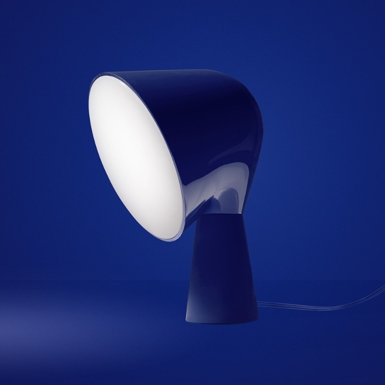 [69FN20000187] LAMPARA DE MESA BINIC FOSCARINI. (Azul)